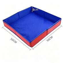 Oxford Cloth Portable Foldable Sandbox For Beach And Backyard, Waterproof Sand Play And Geography Model Making - Red - View 4