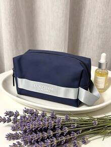 L'Occitane Portable Zippered Cosmetic Bag, Soft Fabric Large Capacity Makeup Storage Pouch, Waterproof Travel Toiletry Bag, Skincare Accessories Gift LOCCITANE-GIFT-42 - Black - View 3