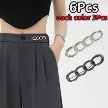 2/3/6/9/10Pcs Waist Tightener Buttons For Women's Pants, Reusable Tightening Clips For Loose Pants - Multicolor - View 34