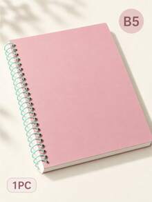 1pc Spiral Notebook A5/B5 Ruled Journal, 80GSM Thickened Ink-Bleed Resistant Paper, 60 Sheets, Flexible Waterproof PP Cover With Contrast Color Coil, 180° Lay-Flat 360° Foldable For Office, College, Writing & Note-Taking - Multicolor 1 - View 16