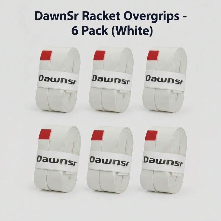 6pcs Dawnsr Racket Grip Tape, Sweat-Absorbent Anti-Slip Handle Wrap, Sports Racket Accessory, Comfortable & Durable, Suitable For Tennis, Badminton, Pickleball Rackets - Multicolor - View 1