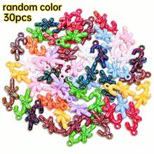 10/30PCS Manik-manik Permen Tongkat AB Berkilau 16x33mm Liontin Pita Natal untuk Pembuatan Perhiasan DIY, Gantungan Kunci & Dekorasi Pohon Natal - warna campuran - View 9