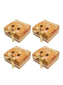 5pcs Christmas Creative Folding Paper Boxes, Cute Cartoon Pattern Gift Boxes, Snack Candy Handheld Gift Packaging Boxes - Folding Paper Box - View 14