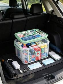 Medicine Storage Box, Large Capacity Multi-Layer Pill Organizer, Emergency First Aid Kit, Portable Medicine Box For Home, Dorm, Travel, College Students, Medicine Cabinet Organizer - Multicolor - View 5