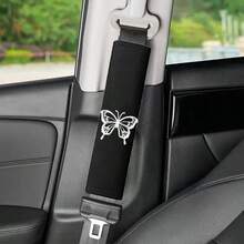 1/2 buah Bantalan Bahu Sabuk Pengaman Mobil Motif Kupu-kupu, Kompatibel Sepanjang Musim, Meredakan Tekanan Sabuk Pengaman untuk Melindungi Bahu, Dapat Digunakan Sebagai Dekorasi Interior Mobil atau Aksesori Ransel Perjalanan, Aksesori Multifungsi Bernilai Tinggi - Bantalan bahu dengan motif kupu-kupu yang indah - View 12