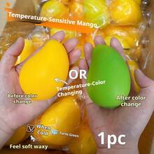 Handmade Crispy Mango Squeeze Ball, Color-Changing Mango Stress Ball, ASMR Sensory Stress Relief Toy - Multicolor - View 8