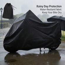 2Pcs Multi-Functional Motorcycle Cover Set, Effectively Dust-Proof, Sun-Proof, Rain-Proof, Snow-Proof, Wind-Proof, All-Season Universal Cover, Thickened Material, Durable And Tear-Resistant, High Elasticity Cuffs, Tight Fit To Vehicle Body - Multicolor - View 3