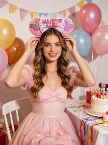1pc Disney Party Unique Design Headband, Headband, Mickey, Minnie Ears Sequin Bow Headpiece, Stage Performance Costume Hair Accessory Birthday Party Theme Mickey Hair Accessory Headband, Suitable For Holiday Party Wear As The Best Choice For Family, Friends, Parents, Girls And Women - Multicolor - View 2