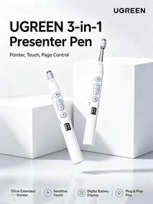 UGREEN 3-In-1 Retractable Presentation Pointer With Digital Display And Laser, Compatible With Seewo Whiteboard, PPT Touch Pen, Projector Pointer 45118 - View 6