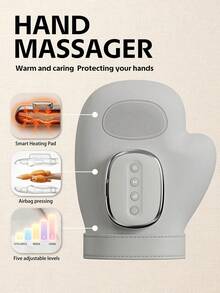 FIYIBAN 1pc Smart Hand Massager With Heat Therapy And Air Pressure, Relieves Fatigue, USB Rechargeable, Portable, Great Gift For Office Workers, Elderly And Homemakers - Multicolor - View 1