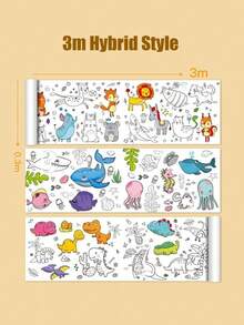 1/2/4 Gulungan Kertas Gambar Kreatif, Cocok untuk Anak-anak dan Remaja Melukis, Desain yang Merangsang Inspirasi Artistik, Hadiah Liburan yang Ideal - MultiWarna - View 10