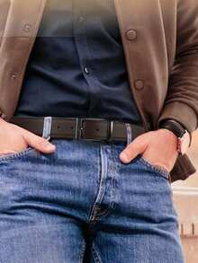 Men's Second Layer Cowhide Belt, Classic Casual Belt For Jeans Trousers, Work And Business Gift For Dad And Husband - ZX016 - View 4