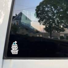 Keep Calm And Carry Yarn Funny Knitting Gifts For Knitters And Crocheter With Yarn Bag Sticker.-Waterproof Vinyl Creative Stickers, Multi-Purpose With Scratch-Resistant Function, Suitable For Laptops, Water Cups, Phones, Bags, Cars, Guitars, Etc. Hig - Light Film - View 7