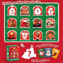 1pc-Christmas Micro Building Blocks Blind Box Set, Mini Bricks Santa Claus Christmas Tree Snowman Reindeer, DIY Assembly Puzzle Toy, Creative Holiday Ornament, Stocking Stuffer, Christmas Party Favor, Collectible Mini Building Toy - Multicolor - View 8