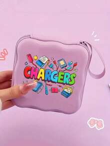 Tas Penyimpanan Kabel Data Persegi Portabel Motif Kartun, Hadiah Ulang Tahun, Musim Wisuda, Musim Awal Sekolah, Hari Guru, Paskah dan Natal - MultiWarna - View 16