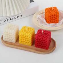 1pc Personalized Creative Honeycomb Scented Candle For Home Interior Decoration, Props For Photography, Gift For Parties Or Holiday, Companion Candle For Presenting - Multi-color - View 3