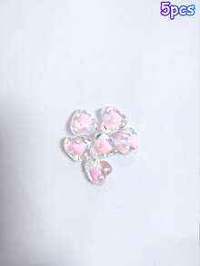 5pcs 14mm Dopamine Plated Double-Sided Heart Glass Beads DIY Necklace Bracelet Pendant Accessories Material - Heart-shaped Glass Beads - View 14