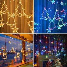 1 String LED Christmas Lights With Stars, Christmas Trees, Bells And Reindeer, Party Decoration Lights, Holiday Decor, USB Powered, Suitable For Christmas Window Display And Home Living Room Decoration Fairy Lights - M28 Christmas String Lights - View 10