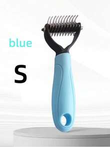1pc Stainless Steel Pet Deshedding Comb, Suitable For Cats And Dogs, Double-Sided Undercoat Rake, Easily Remove Knots And Tangles, Suitable For Long-Haired And Thick-Haired Pets, Efficient Deshedding Brush - Multicolor - View 13