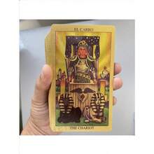 Classic Tarot Beginner Divination Cards, 4.72x2.76 Inches, With English And Spanish Guides, Waterproof And Wrinkle-Resistant, Suitable For Beginners, Lightweight And Fashionable Card Set, Includes Detailed User Manual, Experience Authentic Tarot Divination Game - Multicolor - View 3