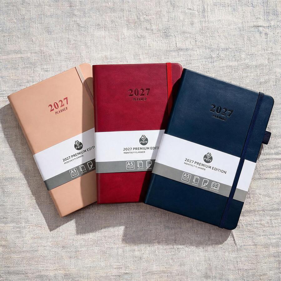 A5 Size 2027 English Calendar Loose-Leaf Refill Pages, 12 Months Use, 180 Sheets/360 Pages, Planner Refill, Daily Schedule Planner Replacement Pages, Includes 2027 Calendar, Monthly Plan, Daily Plan, Compatible With Different Loose-Leaf Covers - A5 - View 1