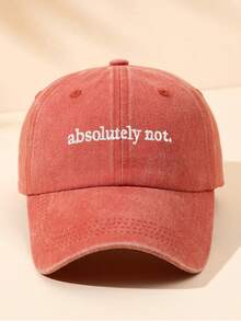 MAKEFGE 1pc Unisex Absolutely Not Embroidered Baseball Cap, High Quality Classic Washed Vintage Baseball Cap, Soft Comfortable Sweat-Absorbent Breathable Outdoor Casual Sports Adjustable Sun Hat - A - View 13