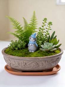 Miniature Resin Rabbit Figurine, Suitable For Room Decor, Desktop Ornament, Garden Landscaping, Solid And Wear-Resistant Texture, Rich Detail Carving, Place On Windowsill, Flower Pot Planting Area Or Indoor Countertop, Create A Natural Atmosphere Space Style, Enrich Scene Layers, Create A Textured Home Corner, May Your Daily Space Always Be Filled With Natural Poetry - A - View 3