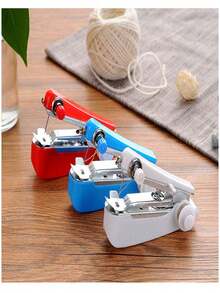 14pcs Gift/1 Set Portable Mini Sewing Machine, Handheld Manual Simple Sewing Machine, Home Portable Tailoring Machine, White - 1pc, Small Tailoring Machine - Multicolor - View 11