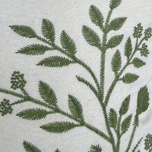 刺绣树叶抱枕套 - 波西米亚风流苏装饰，适用于客厅，单面抱枕套，适合春夏，尺寸为 18 英寸 x 18 英寸和 12 英寸 x 20 英寸 - 草綠色 - 查看 5