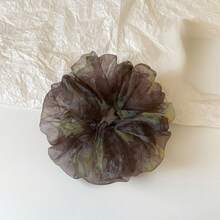 Korean Style Gradient Green Mesh Scrunchie Hair Tie For Women, Elegant Hair Accessory Hair Rope Hair Flower - Multicolor - View 2