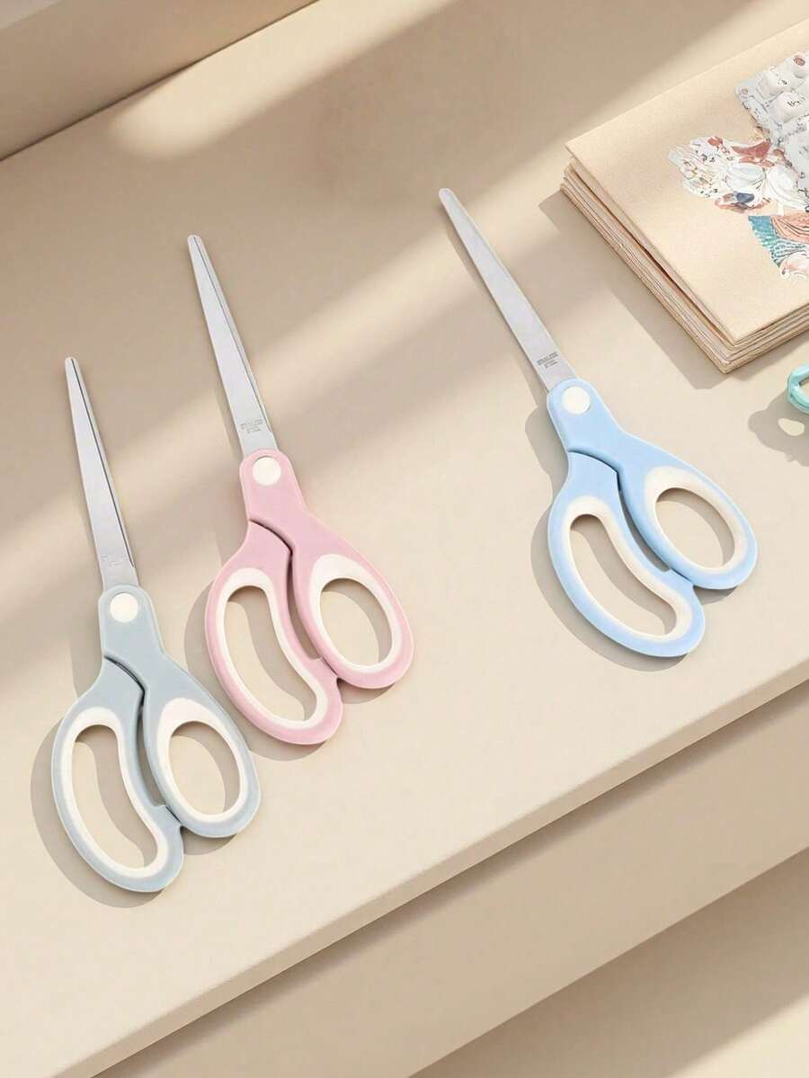 1pc 6.5 Inch (16.5cm) Multi-Purpose Stainless Steel Scissors, Suitable For School, Office And Home, Durable And Portable, Multi-Function Craft And Paper Cutting Tool, Comfortable Handle - Single Piece - View 1