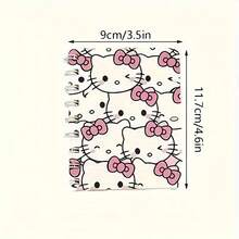 Hasbro Random 3Pcs Hello Kitty A7 Spiral Notebook, Pink Heart & Bow Cartoon Print, Assorted Random Patterns, Hard Cover & Thick Lined Inner Pages, Wire-O Binding, Ideal For Journaling, Office Notes & Daily Planning - A - View 5
