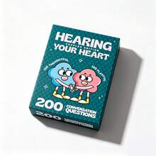 Hearing Your Heart Couples Conversation Card Game, 200 Fun Question Cards, Romantic Interactive Table Game, Christmas Game Night, Sweet Christmas Gift, Perfect For Couple Party & Holiday Gathering - Multicolor - View 8