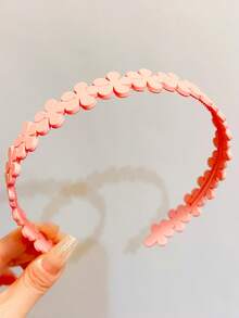 Matte Frosted Floral Thin Headband With Anti-Slip Teeth Inside, Women's Daily Hair Accessory For Managing Loose Strands - Multicolor - View 11