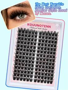168Pcs Black Band DIY Lash Clusters, Mixed Length Individual False Eyelashes, Natural Voluminous Cluster Lashes For Customizable Eyelash Extensions, Daily Wear, Dating & Party Makeup - View 3
