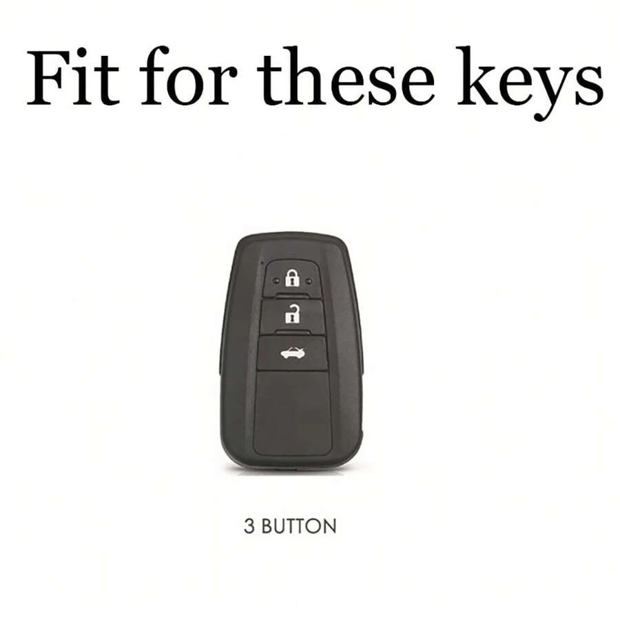 3 Buttons Remote Car Key Case Cover For CHR Camry Corolla RAV4 Highlander C-HR Prius Land Cruiser Prado Shell Accessories - Type a - View 1