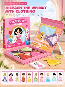 Children's Desktop Magnetic Puzzle Game DIY Magnetic Book Crazy Face Dress-Up Game And Preschool Learning Activity, Travel STEM Toy, Fun Refrigerator Magnets Suitable For 3-8 Years Old - DIY Dress Up - View 13