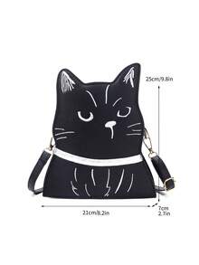 This Stylish And Adorable Cat-Themed Shoulder/Crossbody Bag Can Easily Hold Everyday Essentials And Also Makes A Perfect Gift For A Friend. - Multicolor - View 7