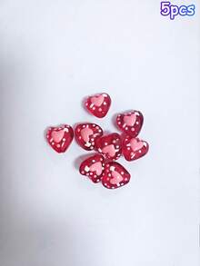 5pcs 14mm Dopamine Plated Double-Sided Heart Glass Beads DIY Necklace Bracelet Pendant Accessories Material - Heart-shaped Glass Beads - View 10