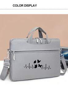 1pc Laptop Bag With Minimalist Butterfly Print, 2 Sizes Available, Adjustable Comfortable Shoulder Strap, College, Daily Commute, Office, Durable Handle, Multi-Functional One Shoulder & Hand Carry, Unisex, All Season, Multi-Color, & Versatile Laptop Bag - Laptop Bag - View 8
