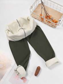 Autumn/Winter Thermal Lined Long Pants, Casual High Waist Skinny Pants ...