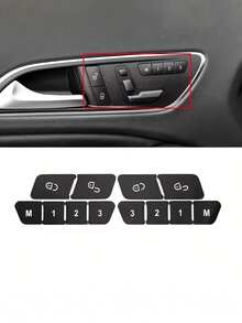 1 Set Car Interior Button Stickers Compatible With BMW Audi Control Buttons AC Center Console Repair - A - View 2