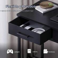 Roller Computer Table - Negro - View 4