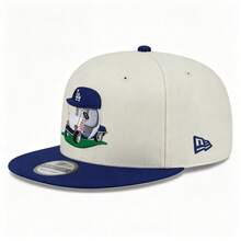 Topi Baseball Snapback New Era 9FIFTY dengan Pinggiran Datar yang Dapat Diatur untuk Pria dan Wanita, Topi Kasual 72219 - putih pucat - View 11