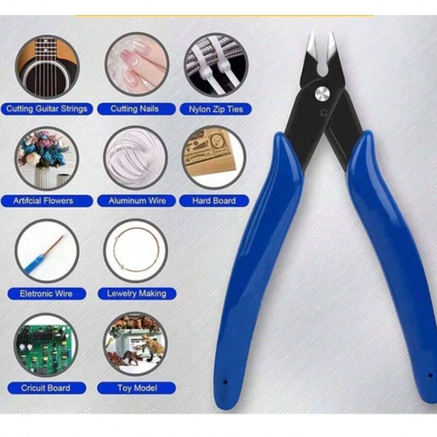 Diagonal Pliers, DIY Nail Clippers, Water Pipe Pliers, Suitable For Electronic Products, Wires, Jewelry And DIY Projects. Electronic Needle Repair Tools, Diagonal Pliers, Diagonal Cutting Pliers. - Slanted Mouth - View 1