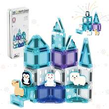 Christmas Themed Magnetic Building Blocks Set, DIY Magnetic Building Blocks Construction Toy, Educational Building Blocks Toy, Portable Magnetic Building Blocks, Structural Cognition, Learning Assembly/Construction/Building, Cultivating Creativity And Spatial Thinking, Parent-Child Interaction Makes Games More Interesting And Interactive, Suitable For Boys And Girls Aged 3 And Above As Birthday Gift, Learning Gift, Christmas Gift, New Year Gift, Valentine's Day Children's Gift, Valentine's Day Decoration - Multicolor - View 16