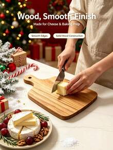 1 buah Talenan Kayu/Talenan Keju/Papan Cincang, Aksesori Dekorasi Dapur, Nampan Keju Kayu, Dekorasi Rumah Musim Gugur, Peralatan Dapur, Cocok untuk Natal - View 7