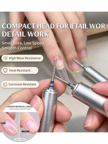 High-Quality Nail Trimming Drill Bit, Stepped Nail Removal Tool, 2.35mm Universal Shank, Suitable For Nail Polishing Machine, Round Head Design Protects Natural Nails, Exfoliating Nail Salon Tool, Nail Product - Multicolor - View 3