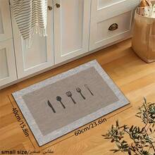 1pc Linen Color Silicone Kitchen Floor Mat, All-Season Anti-Fatigue Soft Comfortable Non-Slip Anti-Fall Absorbent Quick-Dry Easy To Clean Wear-Resistant Stain-Resistant, Room Decor Suitable For Kitchen, Dining Room, Entryway, Laundry Room, Hallway, Bathroom, Study And Other Locations - Multicolor - View 15