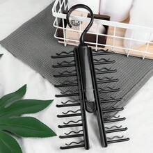 1PC Tie & Belt Storage Rack, 20-Slot Design, Large Capacity Wardrobe Scarf & Belt Organizer - Multicolor - View 7